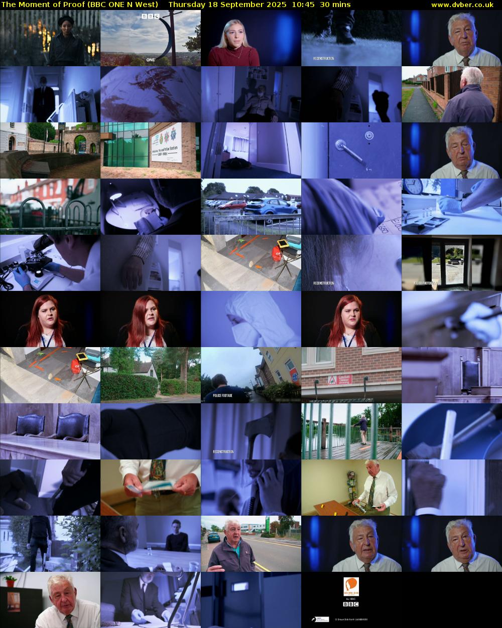 The Moment of Proof (BBC ONE N West) Thursday 18 September 2025 10:45 - 11:15