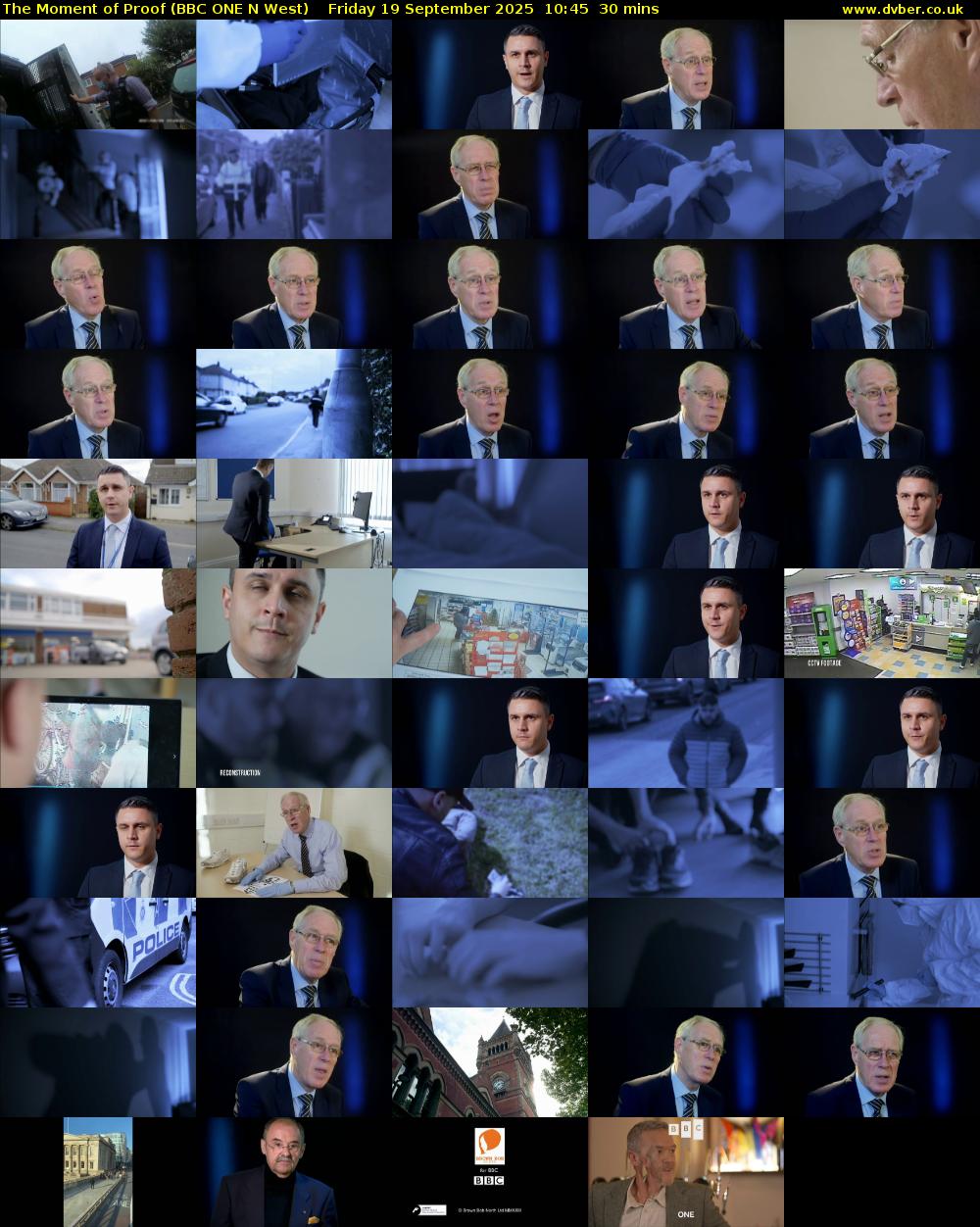 The Moment of Proof (BBC ONE N West) Friday 19 September 2025 10:45 - 11:15