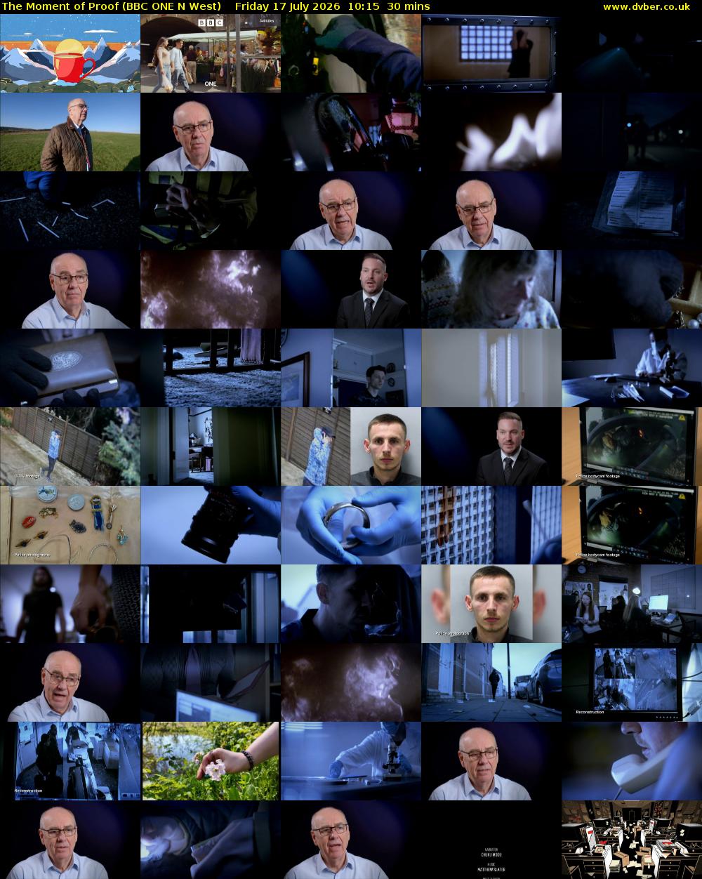 The Moment of Proof (BBC ONE N West) Friday 17 July 2026 10:15 - 10:45