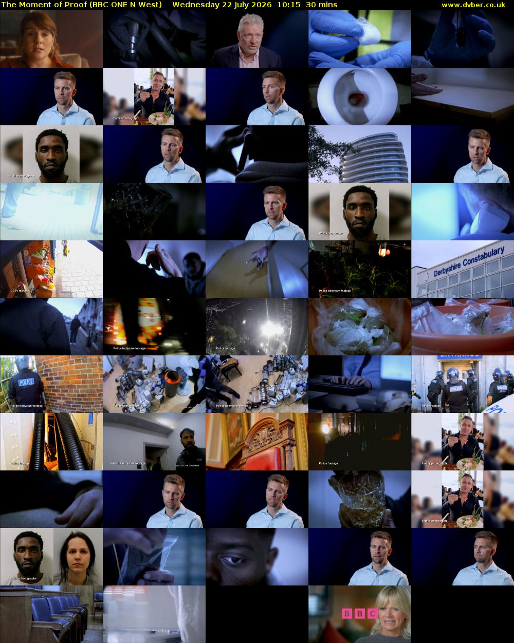 The Moment of Proof (BBC ONE N West) Wednesday 22 July 2026 10:15 - 10:45