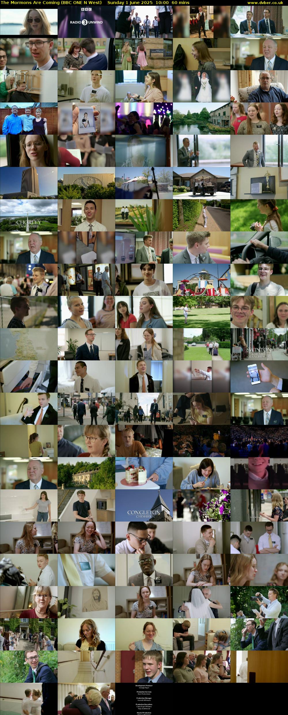 The Mormons Are Coming (BBC ONE N West) Sunday 1 June 2025 10:00 - 11:00