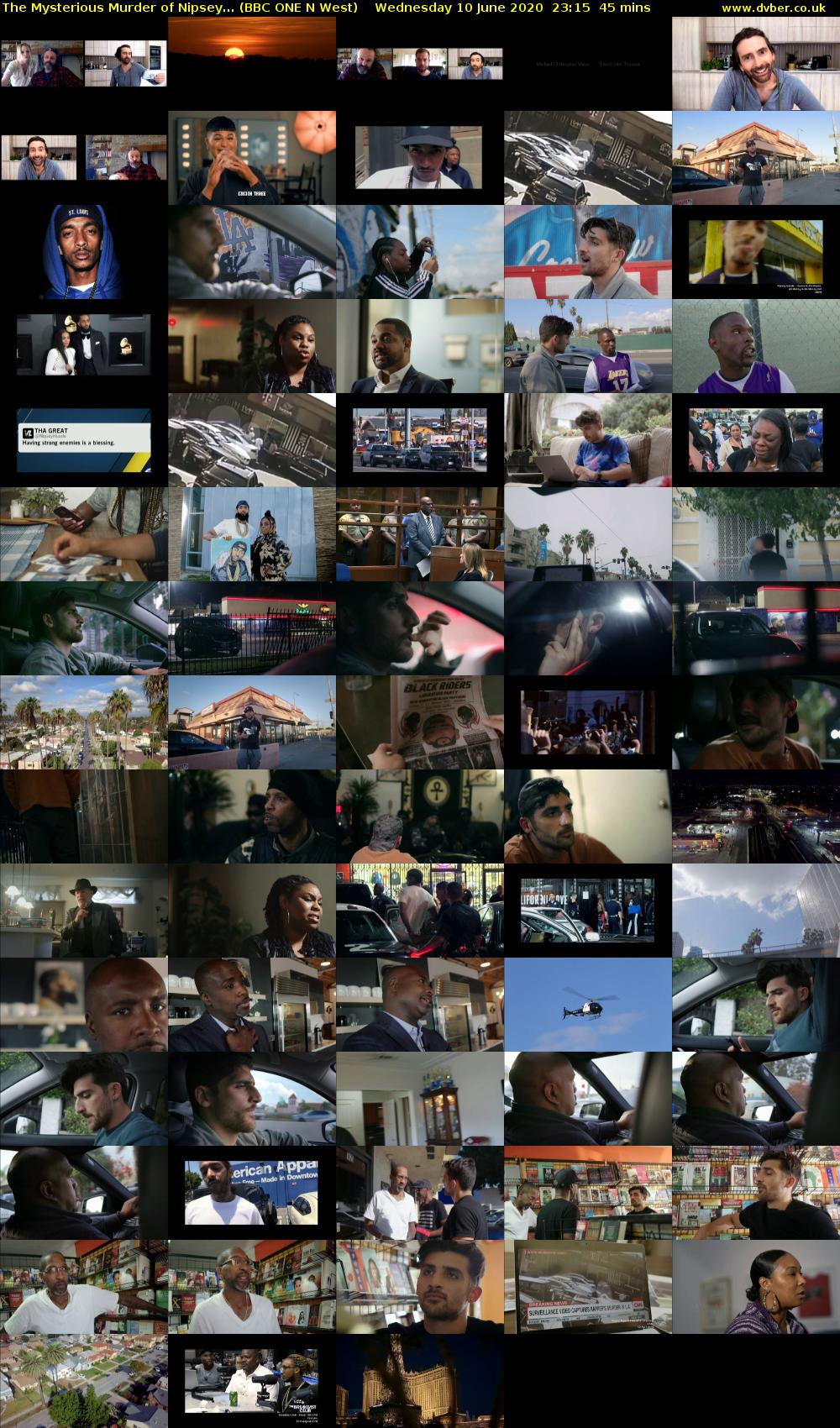 The Mysterious Murder of Nipsey... (BBC ONE N West) Wednesday 10 June 2020 23:15 - 00:00