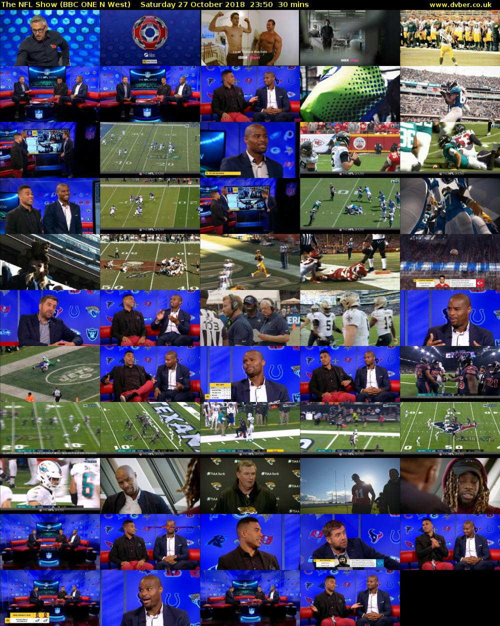 The NFL Show (BBC ONE N West) Saturday 27 October 2018 23:50 - 00:20