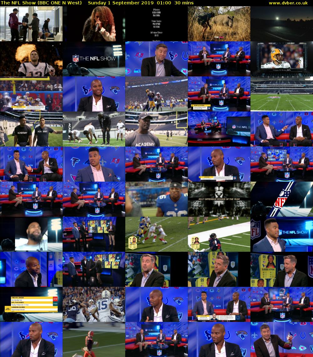 The NFL Show (BBC ONE N West) Sunday 1 September 2019 01:00 - 01:30