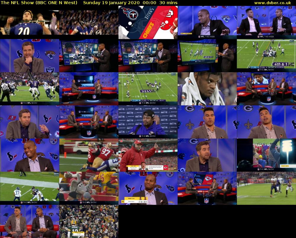 The NFL Show (BBC ONE N West) Sunday 19 January 2020 00:00 - 00:30