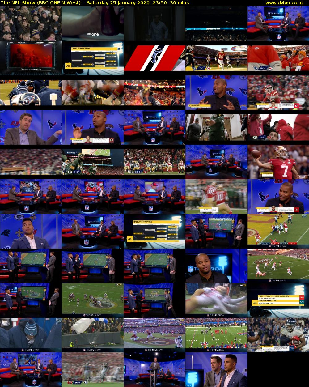 The NFL Show (BBC ONE N West) Saturday 25 January 2020 23:50 - 00:20