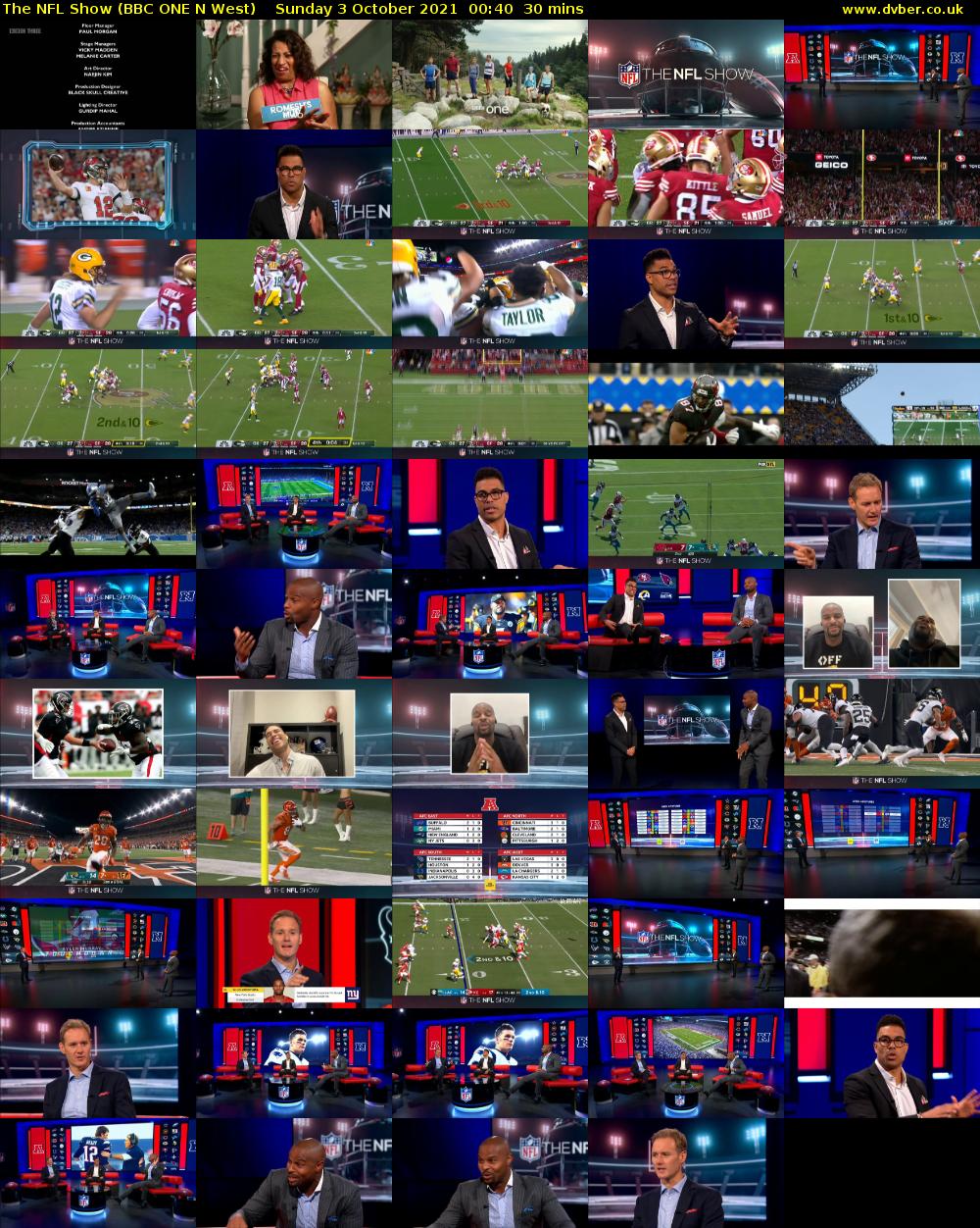 The NFL Show (BBC ONE N West) Sunday 3 October 2021 00:40 - 01:10