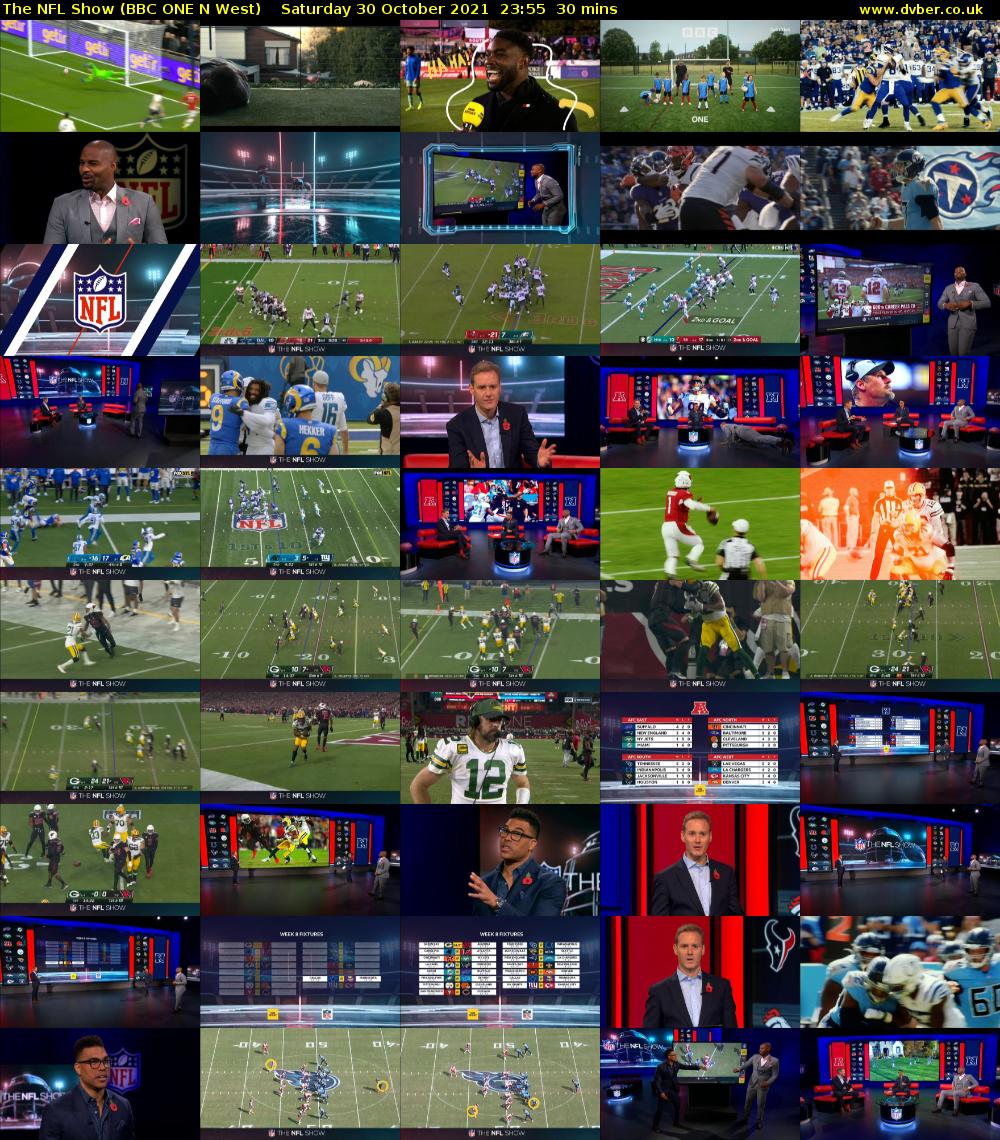 The NFL Show (BBC ONE N West) Saturday 30 October 2021 23:55 - 00:25