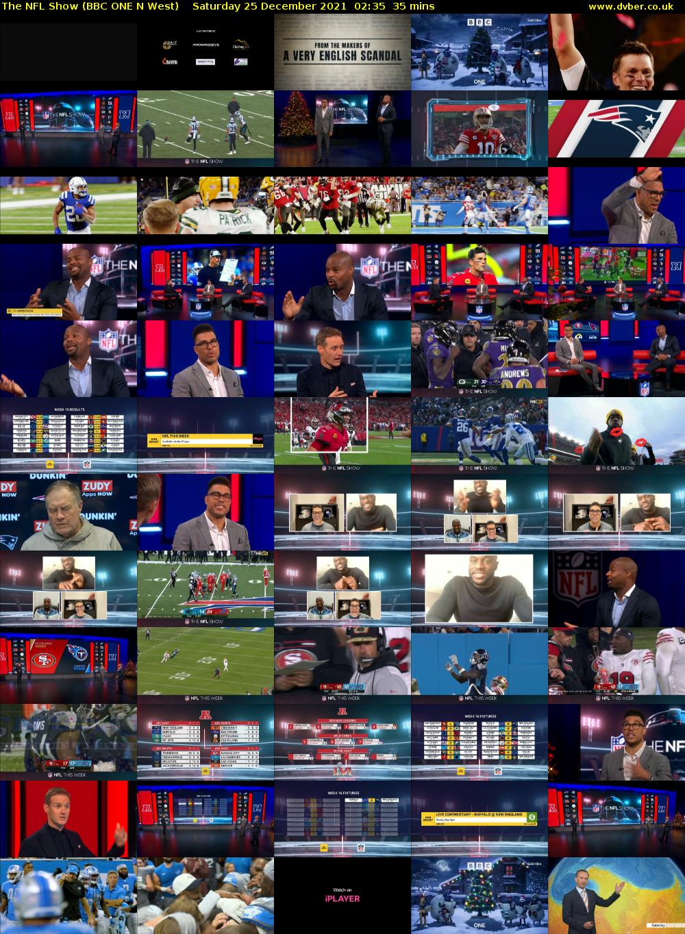 The NFL Show (BBC ONE N West) Saturday 25 December 2021 02:35 - 03:10
