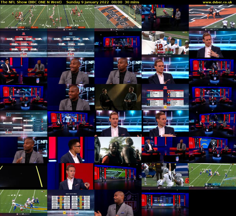 The NFL Show (BBC ONE N West) Sunday 9 January 2022 00:00 - 00:30