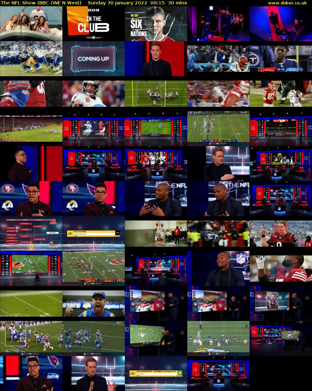 The NFL Show (BBC ONE N West) Sunday 30 January 2022 00:15 - 00:45