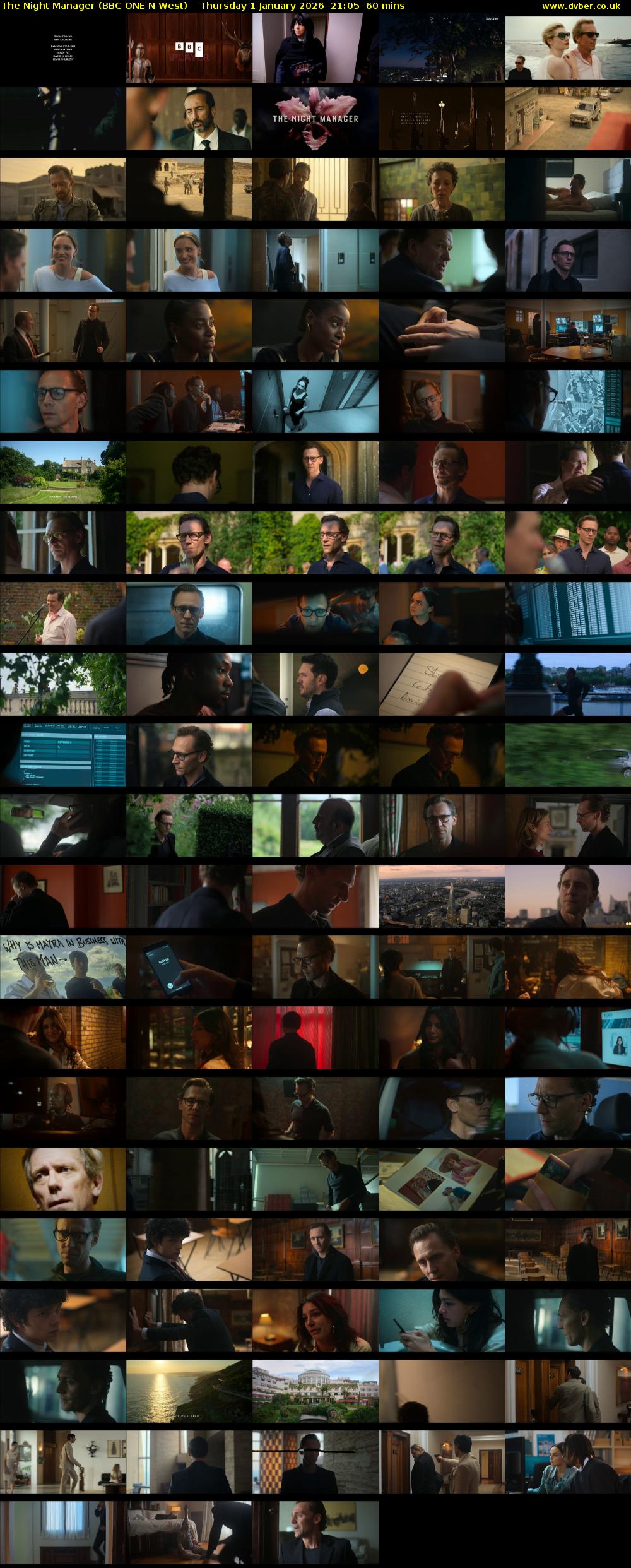 The Night Manager (BBC ONE N West) Thursday 1 January 2026 21:05 - 22:05