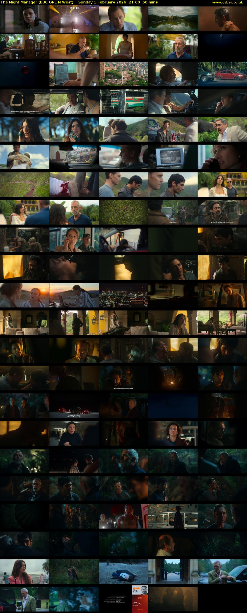 The Night Manager (BBC ONE N West) Sunday 1 February 2026 21:00 - 22:00