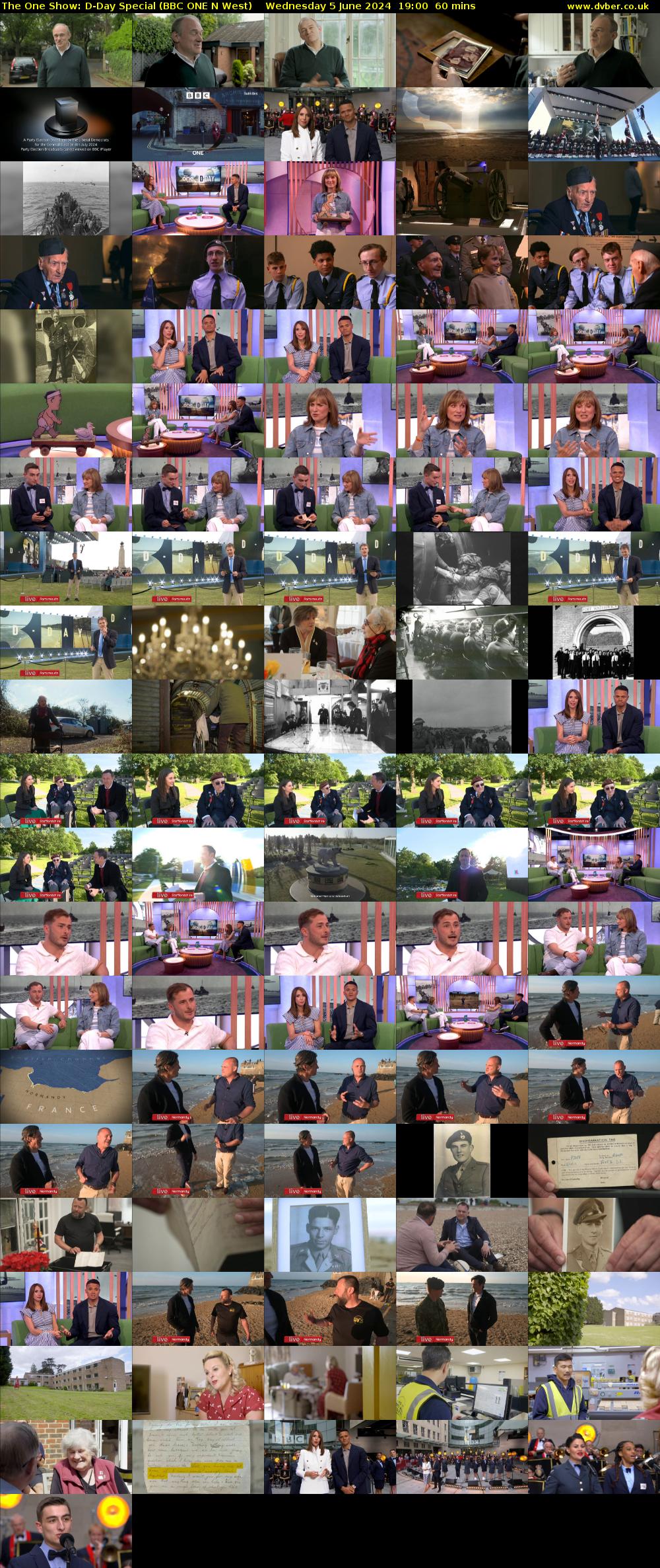 The One Show: D-Day Special (BBC ONE N West) Wednesday 5 June 2024 19:00 - 20:00