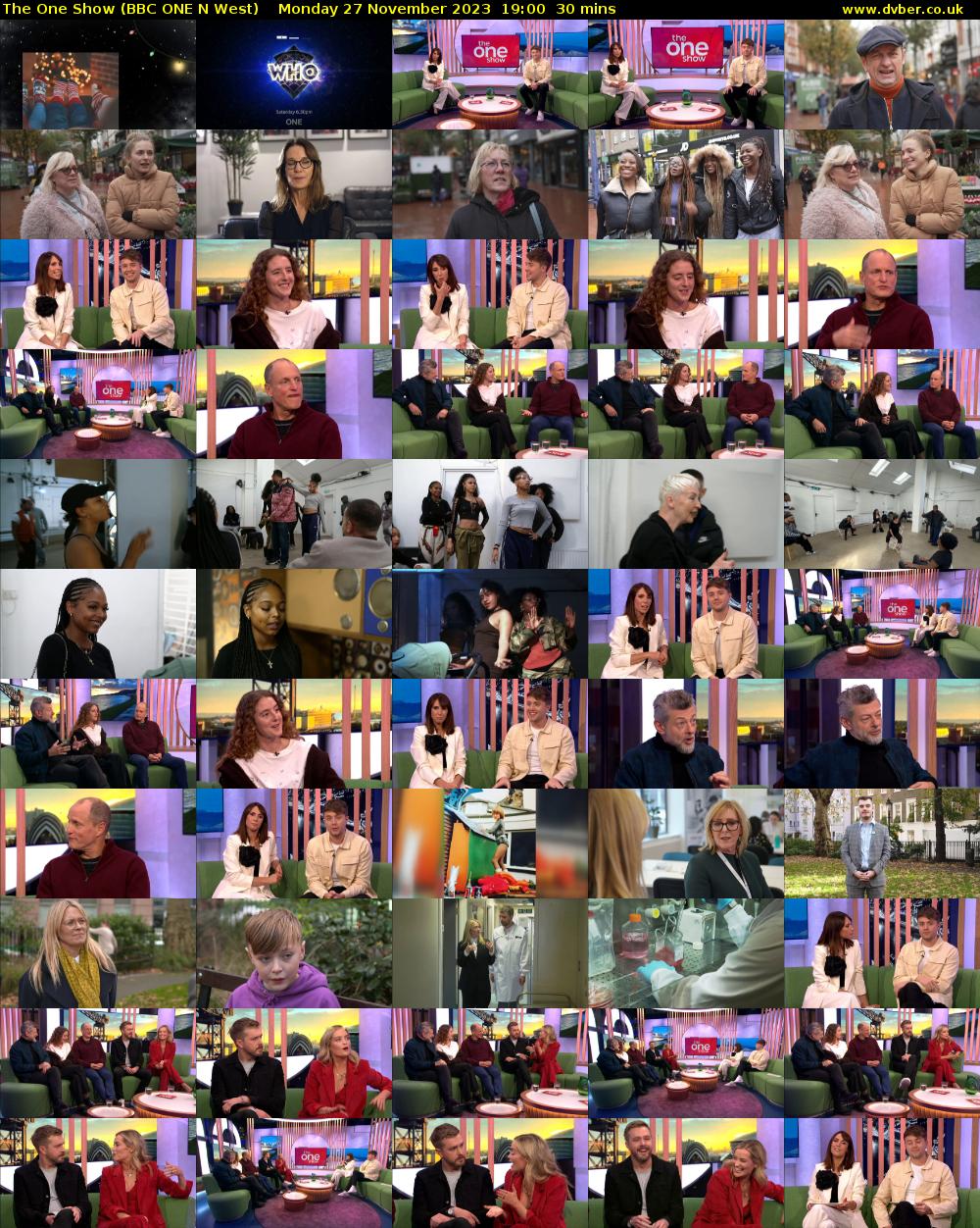 The One Show (BBC ONE N West) Monday 27 November 2023 19:00 - 19:30