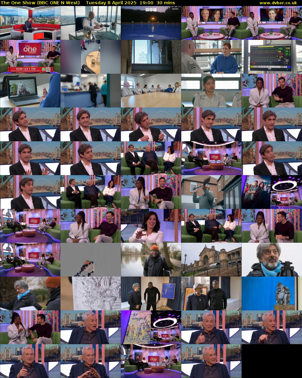 The One Show (BBC ONE N West) Tuesday 8 April 2025 19:00 - 19:30