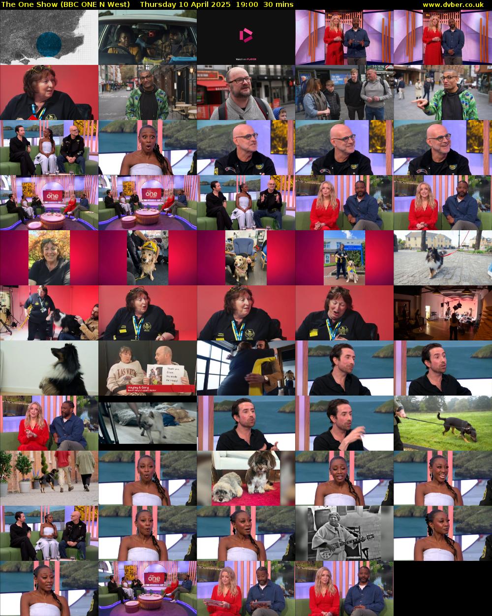 The One Show (BBC ONE N West) Thursday 10 April 2025 19:00 - 19:30