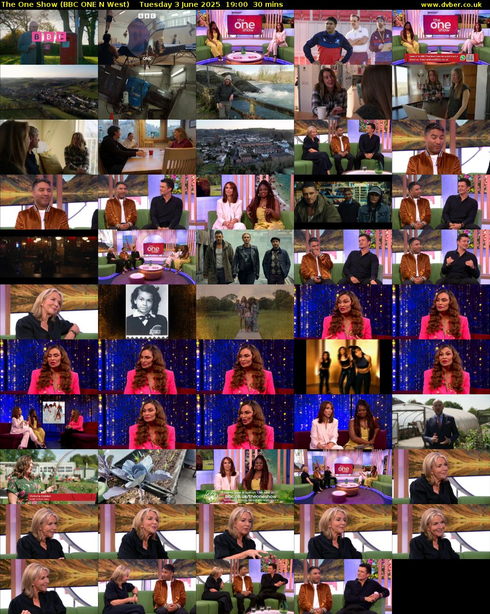The One Show (BBC ONE N West) Tuesday 3 June 2025 19:00 - 19:30