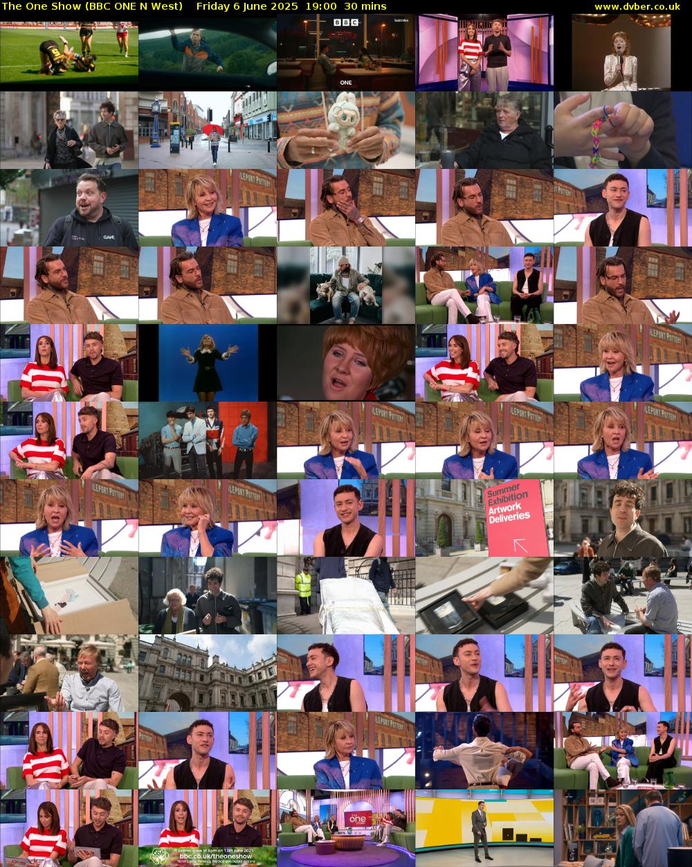 The One Show (BBC ONE N West) Friday 6 June 2025 19:00 - 19:30