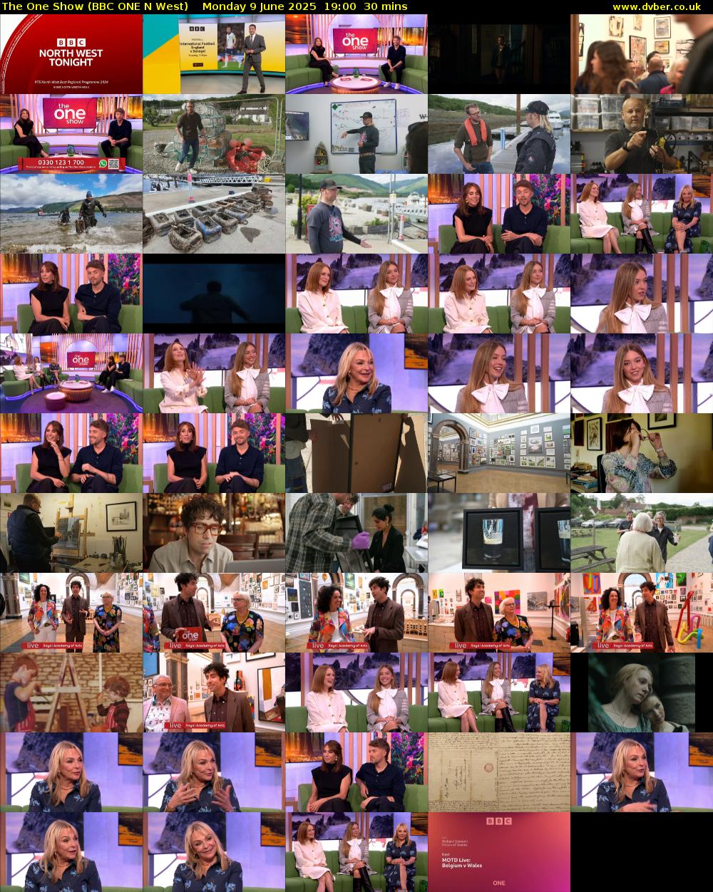 The One Show (BBC ONE N West) Monday 9 June 2025 19:00 - 19:30