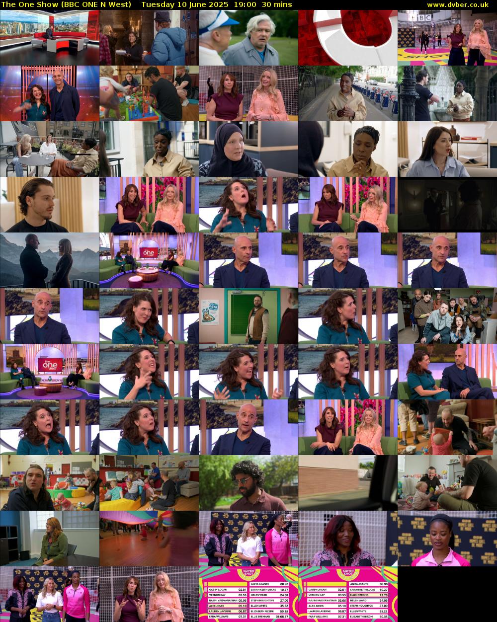 The One Show (BBC ONE N West) Tuesday 10 June 2025 19:00 - 19:30