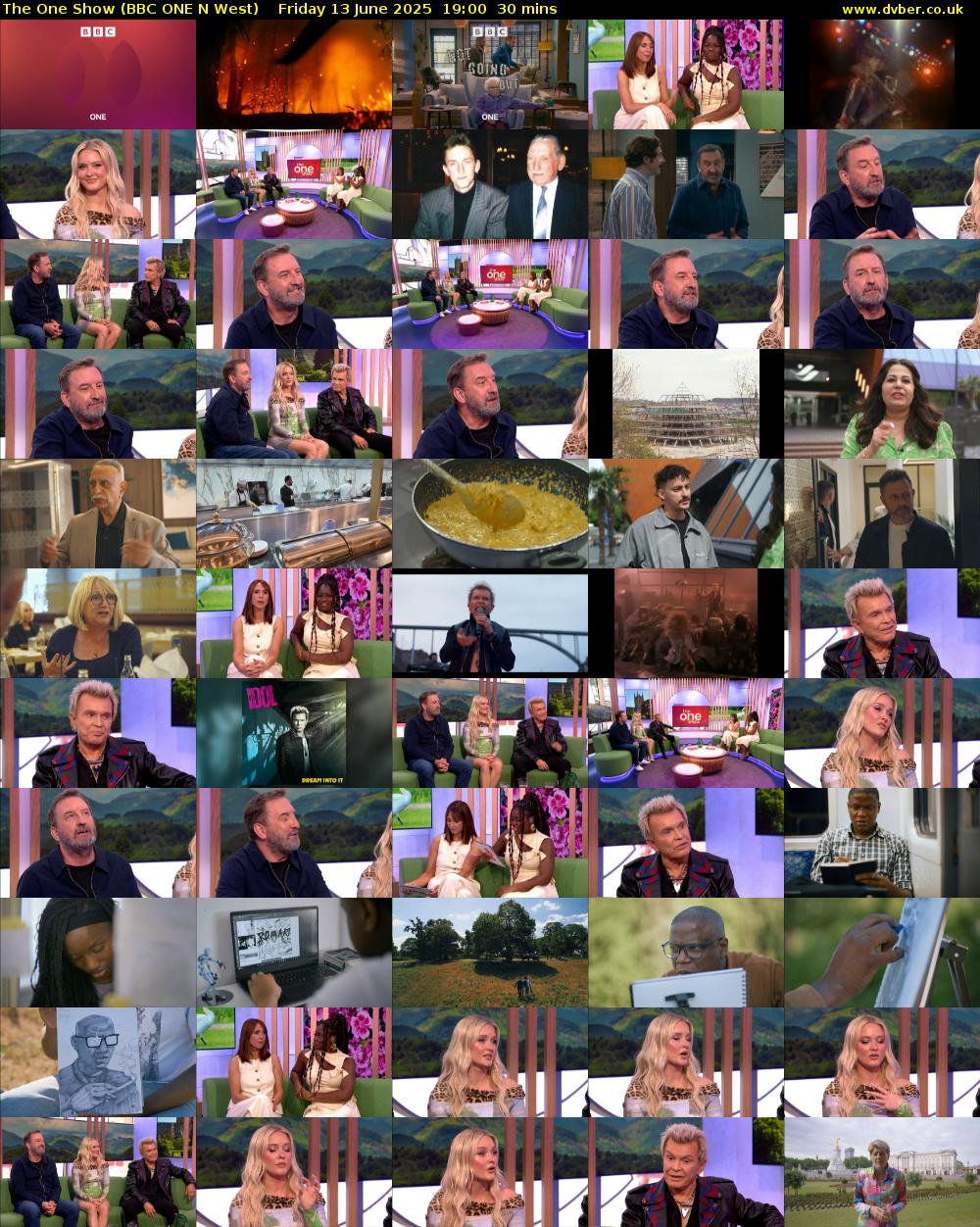 The One Show (BBC ONE N West) Friday 13 June 2025 19:00 - 19:30