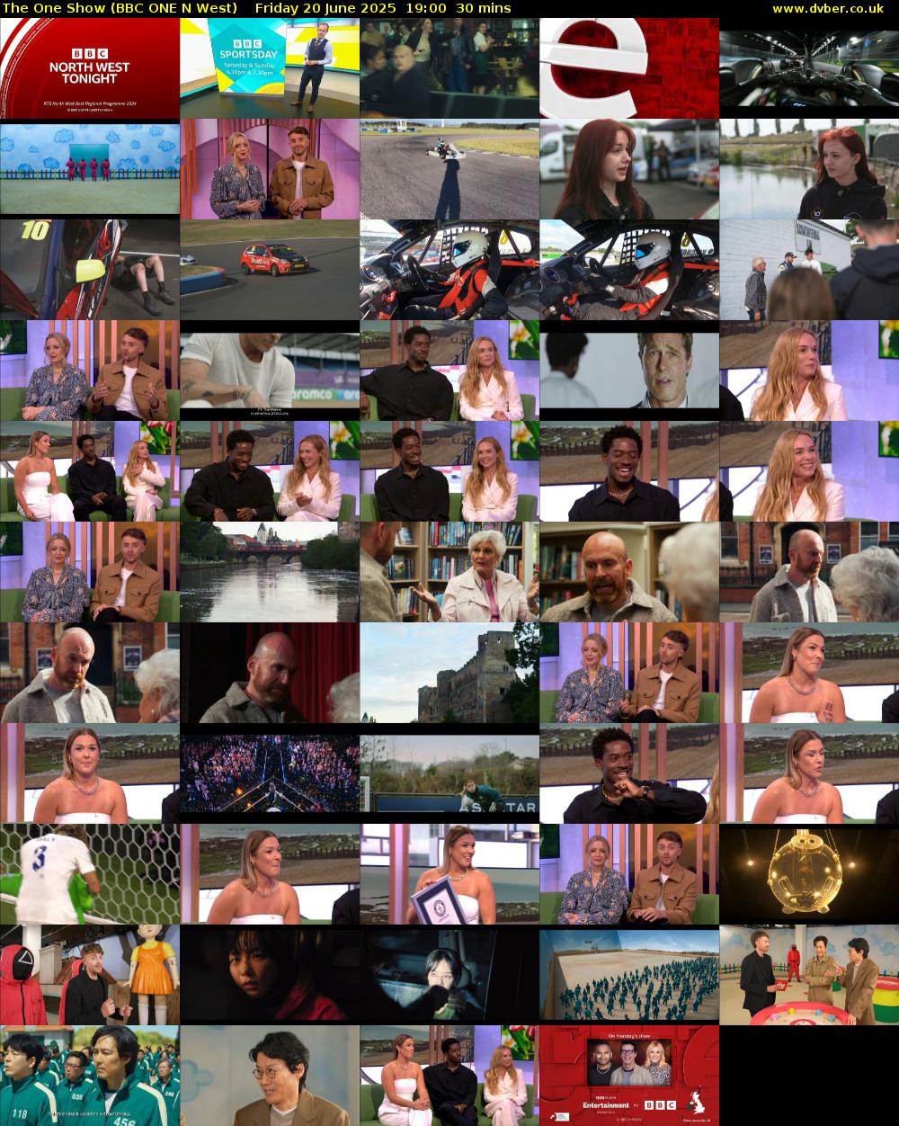 The One Show (BBC ONE N West) Friday 20 June 2025 19:00 - 19:30