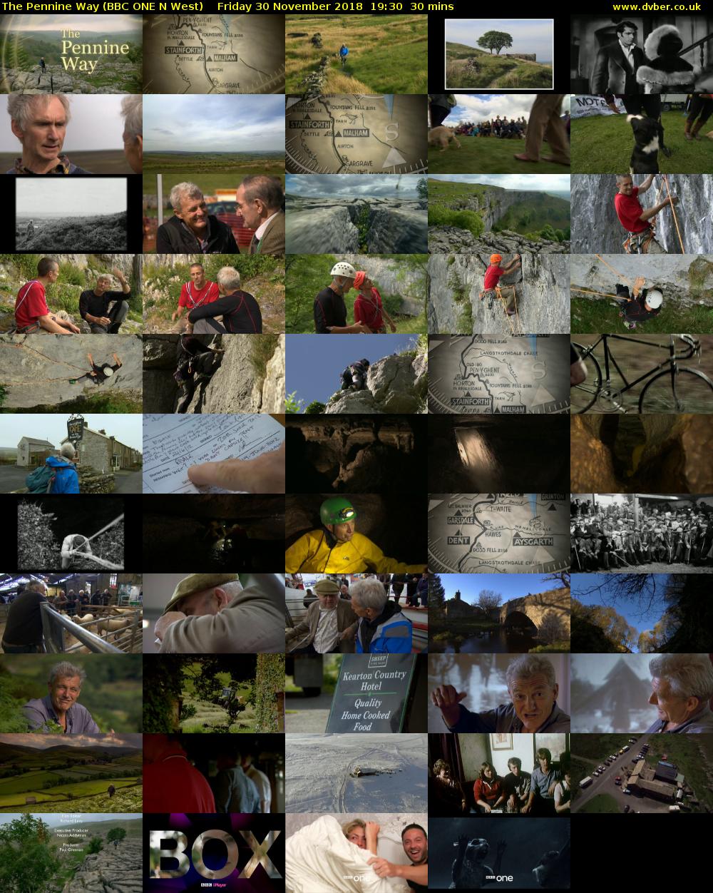 The Pennine Way (BBC ONE N West) Friday 30 November 2018 19:30 - 20:00