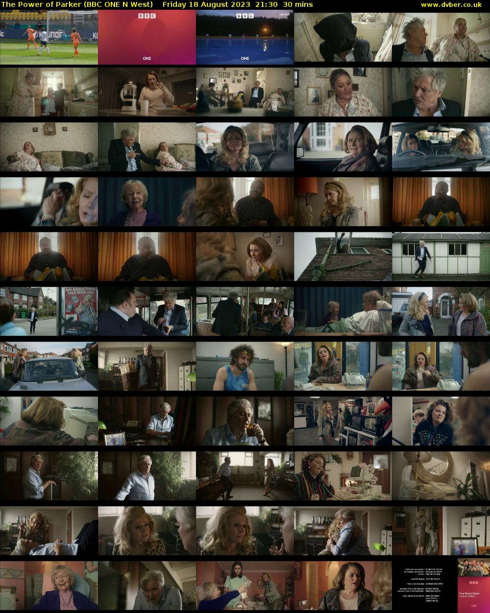 The Power of Parker (BBC ONE N West) Friday 18 August 2023 21:30 - 22:00