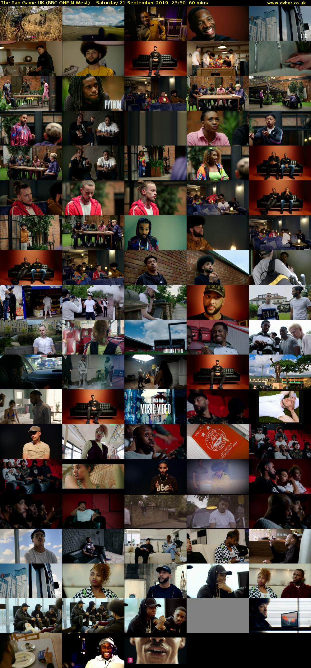 The Rap Game UK (BBC ONE N West) Saturday 21 September 2019 23:50 - 00:50