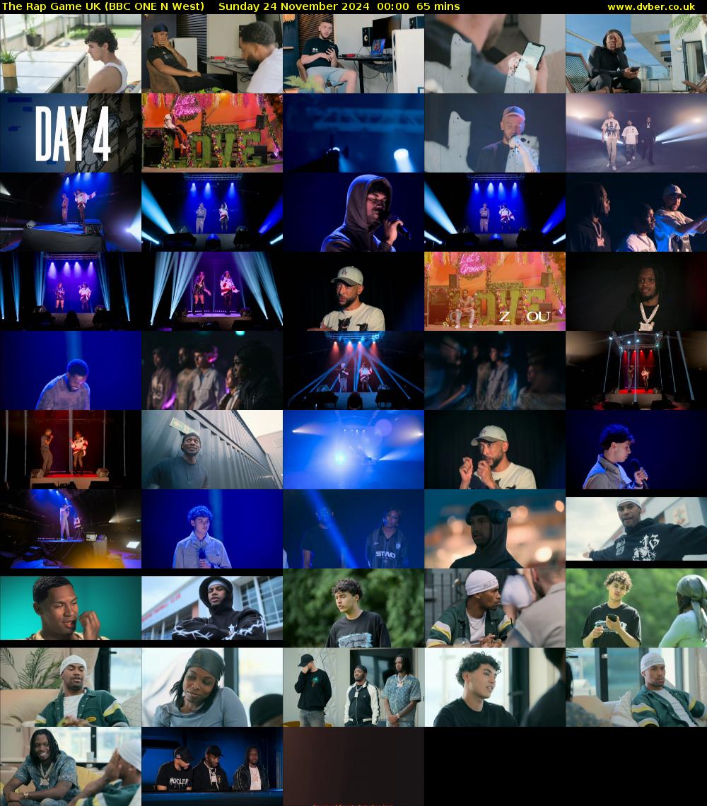 The Rap Game UK (BBC ONE N West) Sunday 24 November 2024 00:00 - 01:05