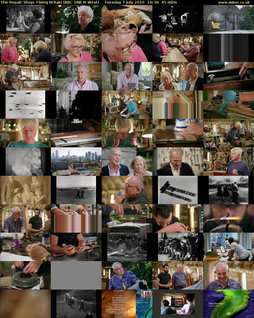 The Repair Shop: Fixing Britain (BBC ONE N West) Tuesday 7 July 2020 16:30 - 17:15