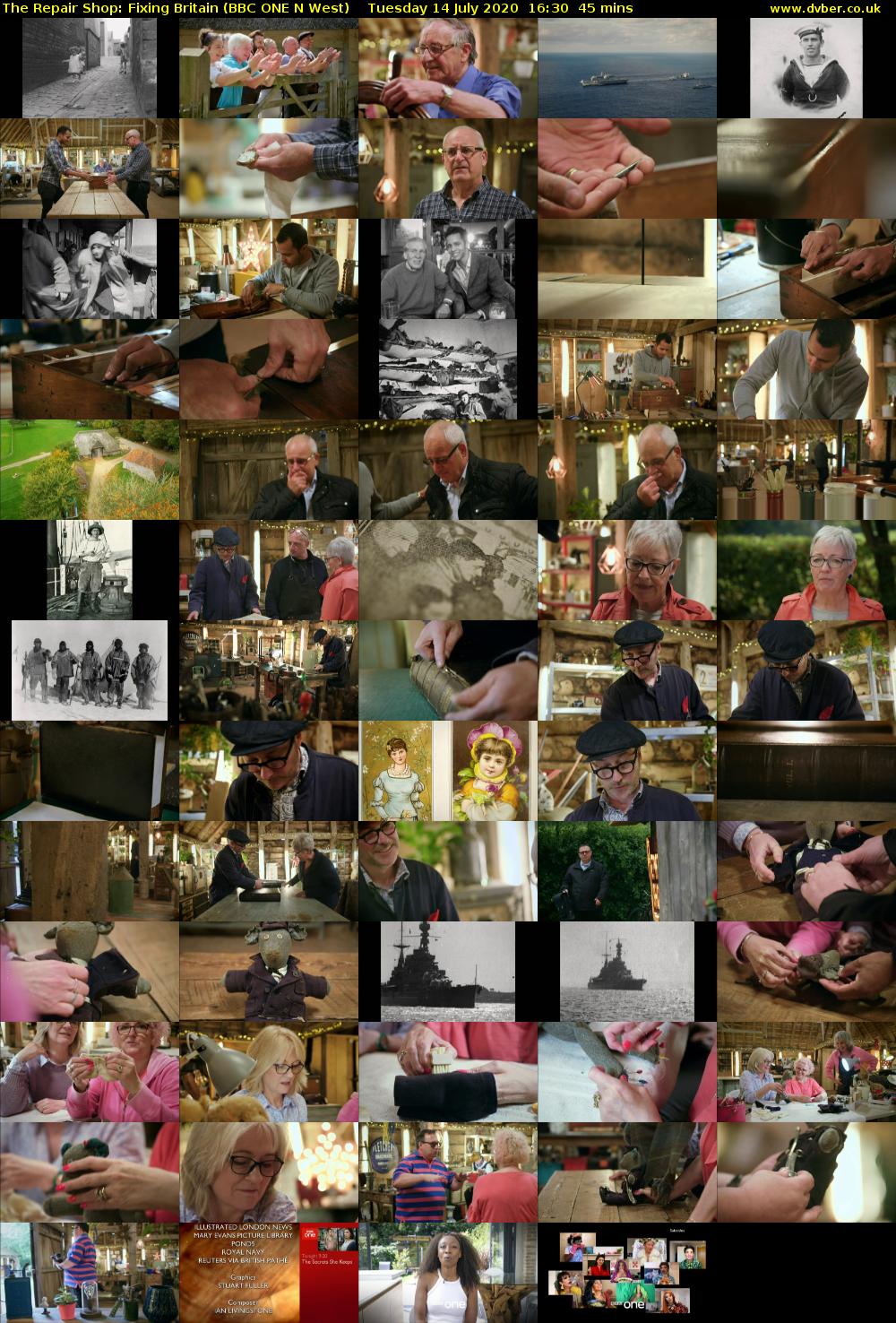 The Repair Shop: Fixing Britain (BBC ONE N West) Tuesday 14 July 2020 16:30 - 17:15