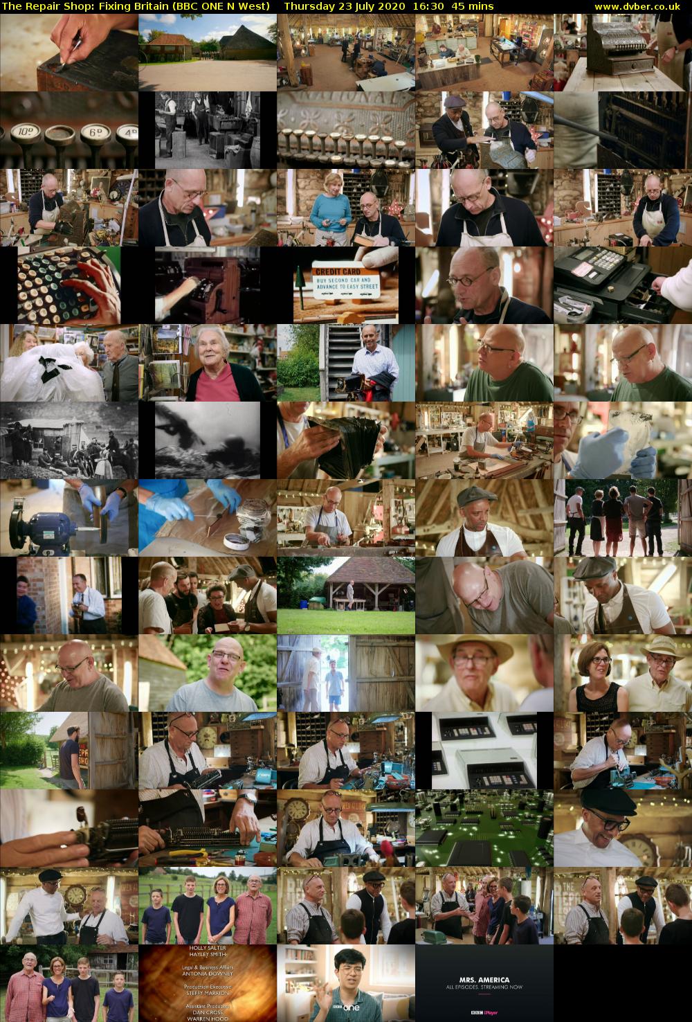 The Repair Shop: Fixing Britain (BBC ONE N West) Thursday 23 July 2020 16:30 - 17:15