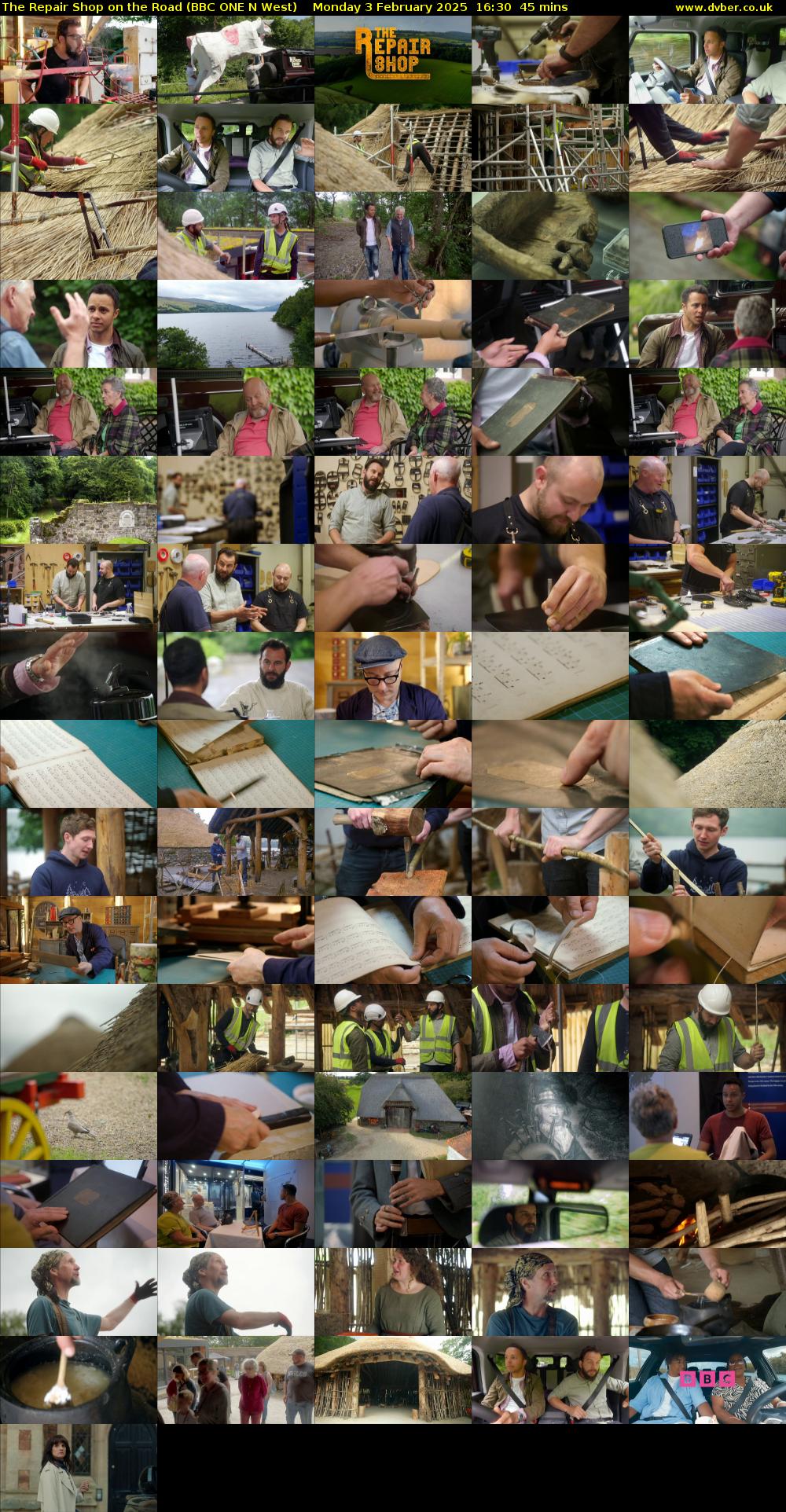 The Repair Shop on the Road (BBC ONE N West) Monday 3 February 2025 16:30 - 17:15