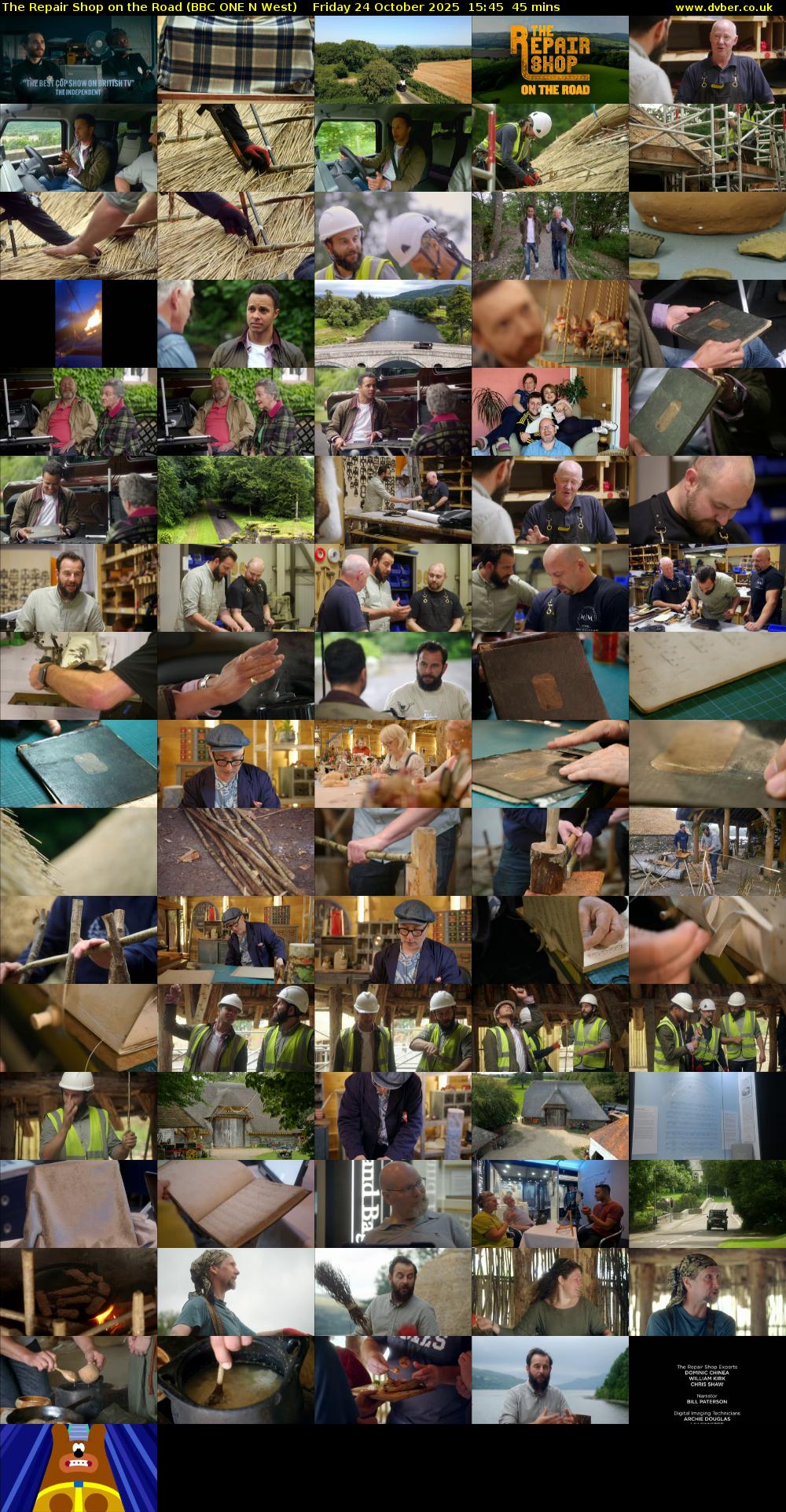 The Repair Shop on the Road (BBC ONE N West) Friday 24 October 2025 15:45 - 16:30