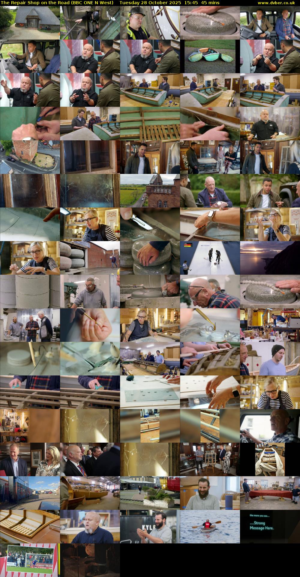 The Repair Shop on the Road (BBC ONE N West) Tuesday 28 October 2025 15:45 - 16:30