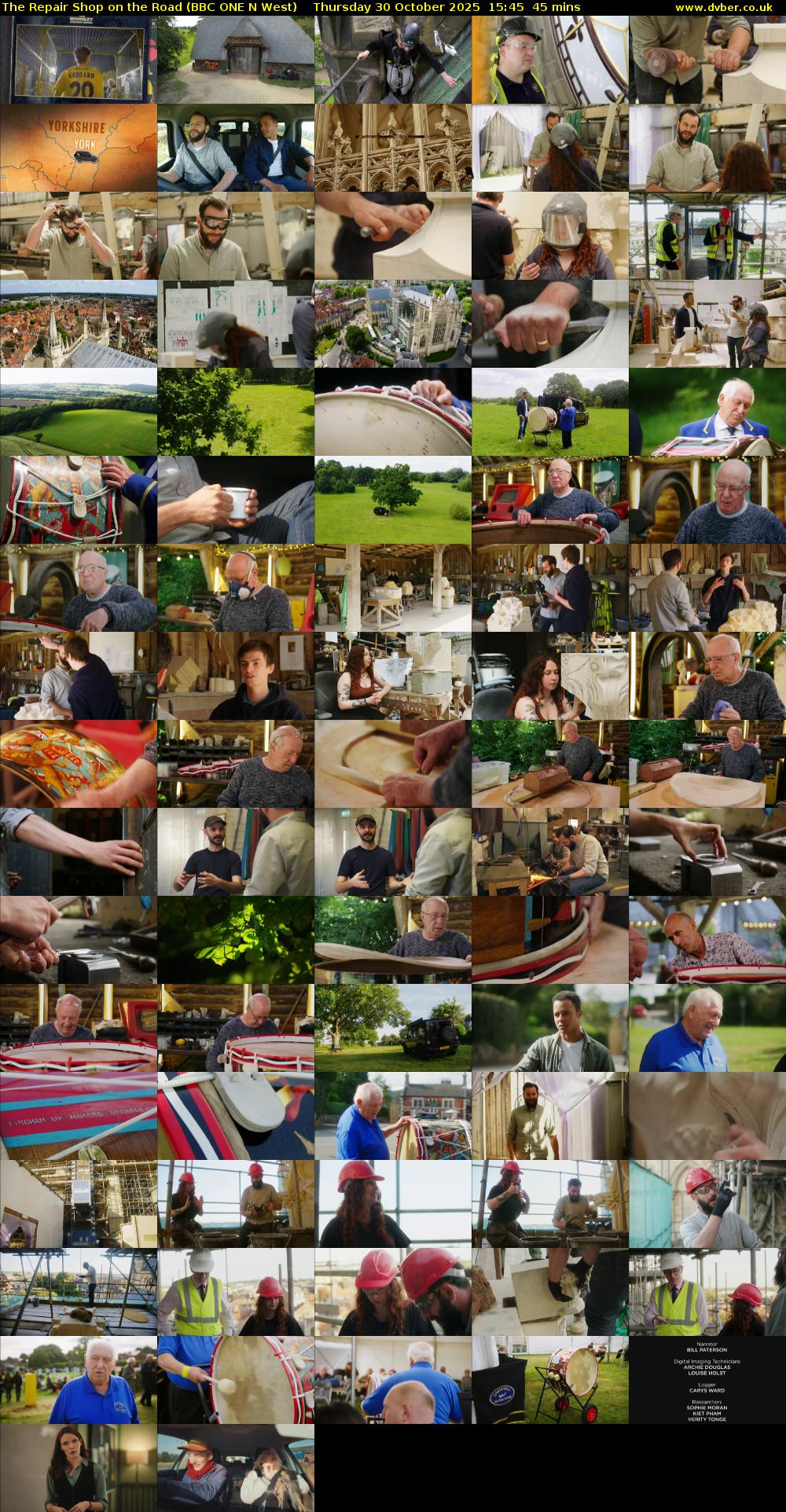 The Repair Shop on the Road (BBC ONE N West) Thursday 30 October 2025 15:45 - 16:30