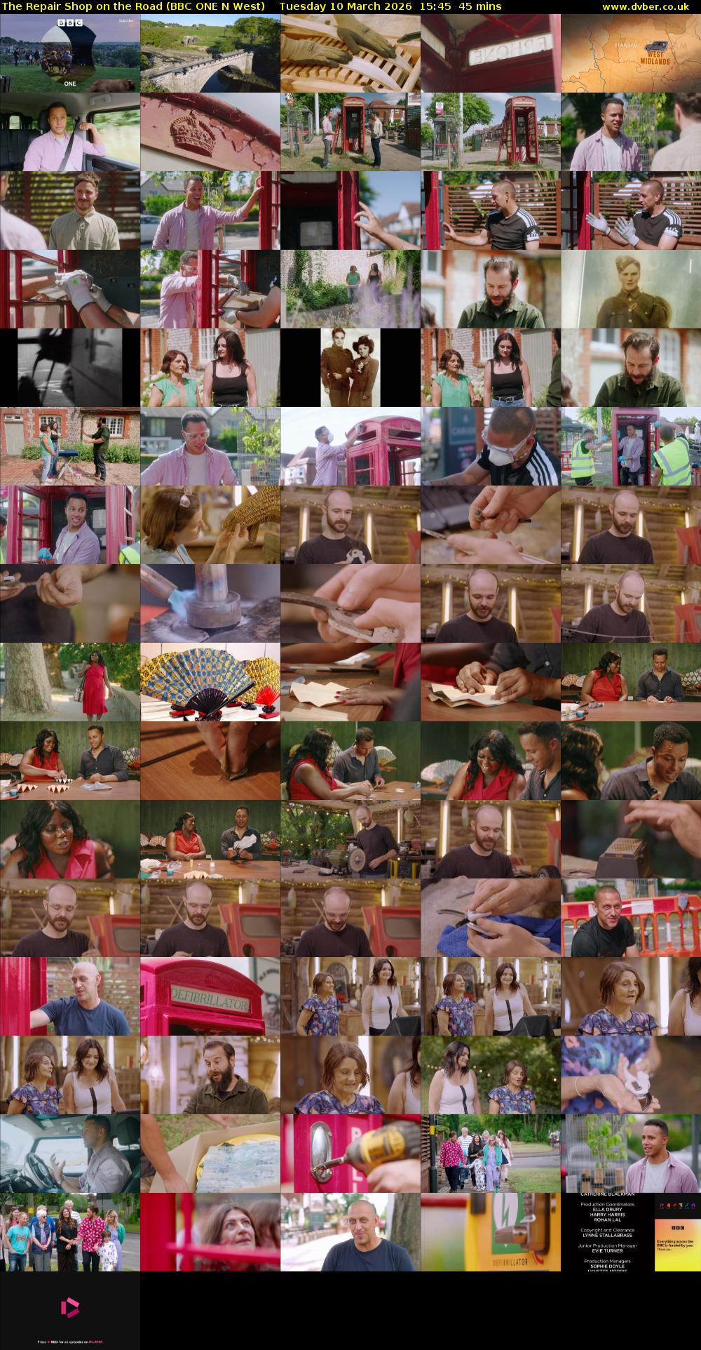 The Repair Shop on the Road (BBC ONE N West) Tuesday 10 March 2026 15:45 - 16:30