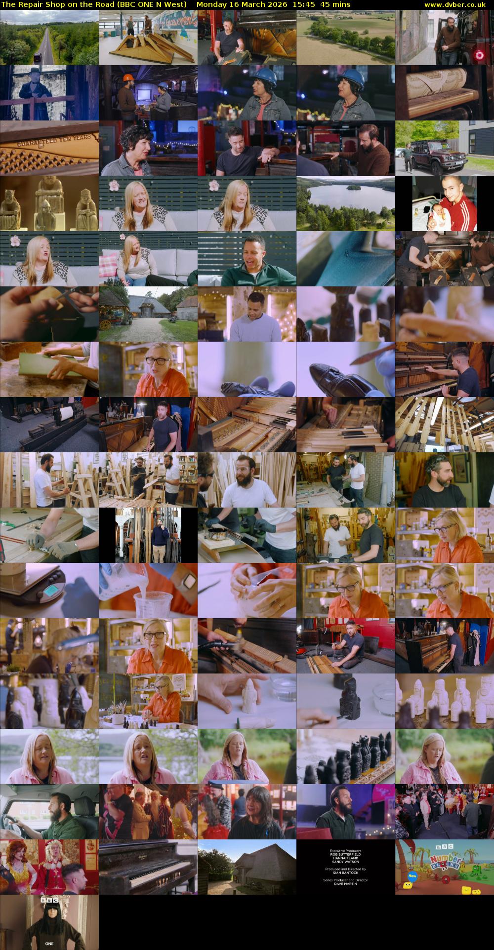 The Repair Shop on the Road (BBC ONE N West) Monday 16 March 2026 15:45 - 16:30