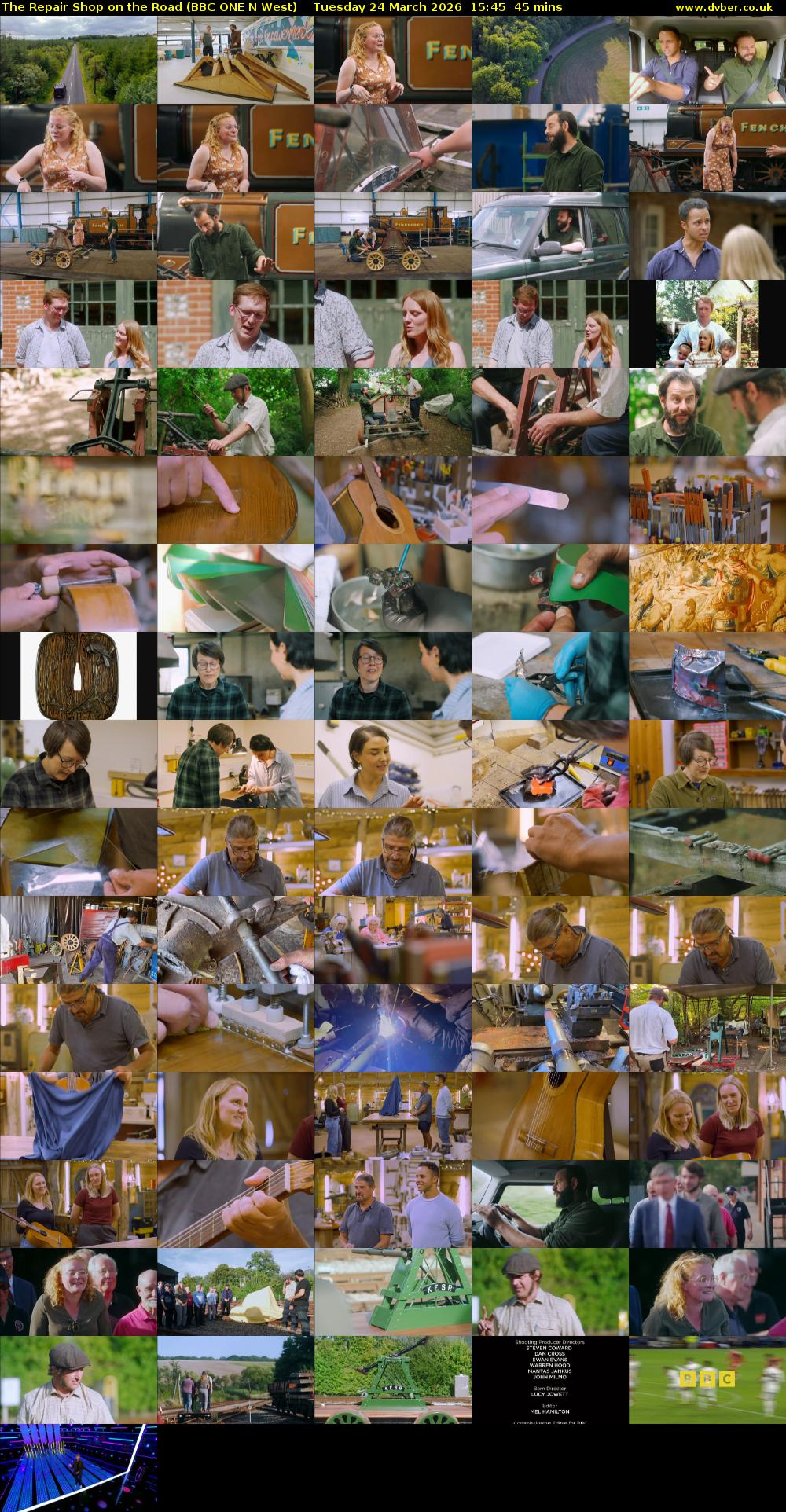 The Repair Shop on the Road (BBC ONE N West) Tuesday 24 March 2026 15:45 - 16:30