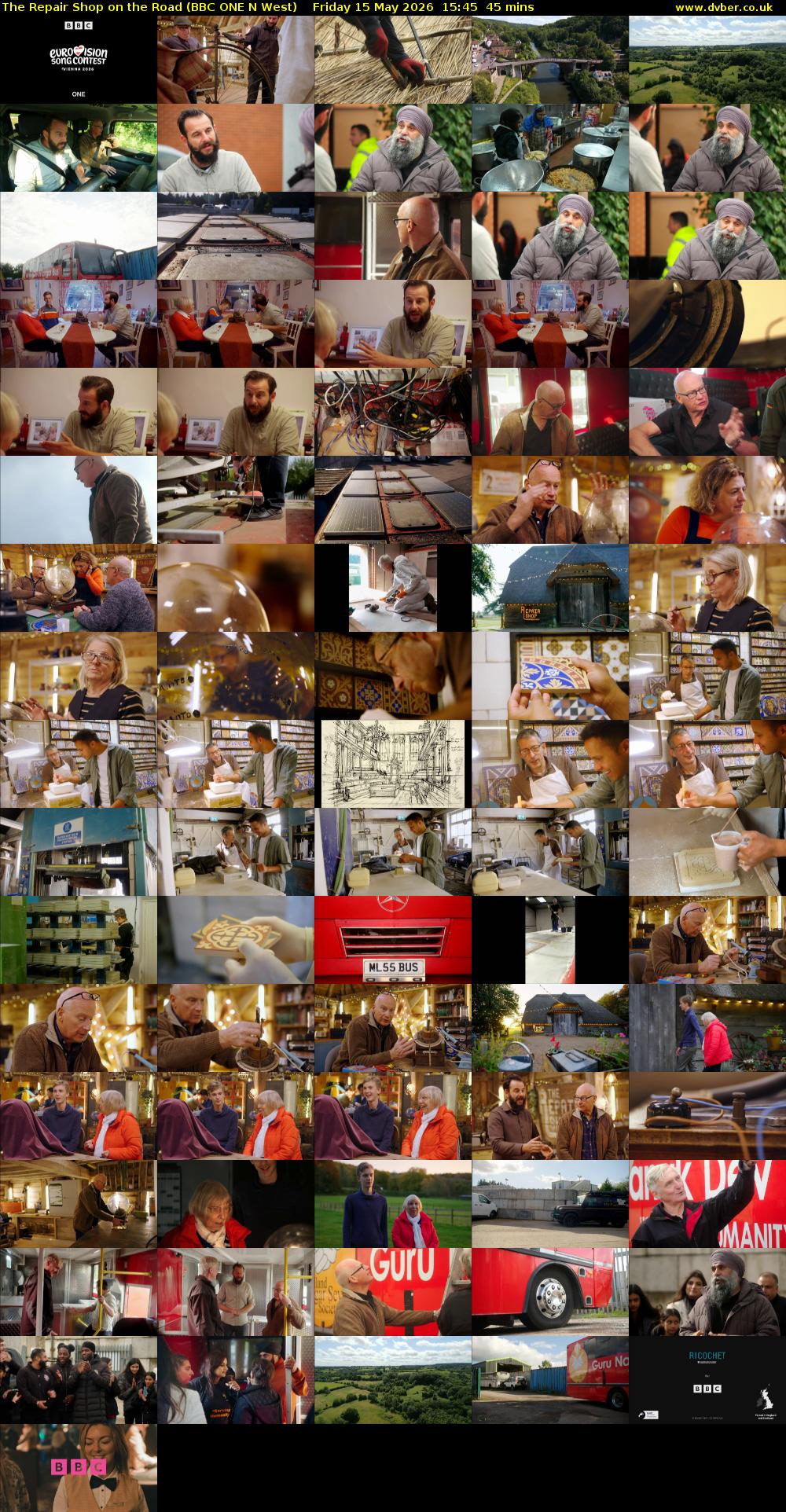 The Repair Shop on the Road (BBC ONE N West) Friday 15 May 2026 15:45 - 16:30