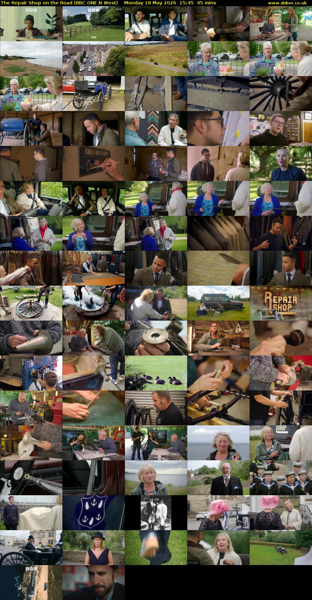 The Repair Shop on the Road (BBC ONE N West) Monday 18 May 2026 15:45 - 16:30