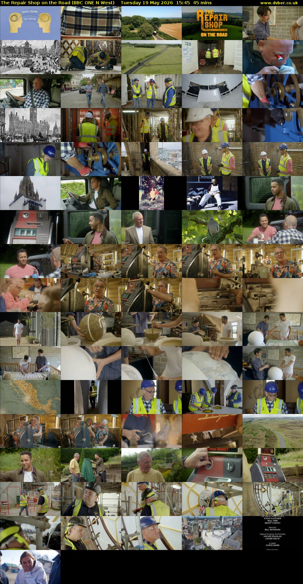 The Repair Shop on the Road (BBC ONE N West) Tuesday 19 May 2026 15:45 - 16:30
