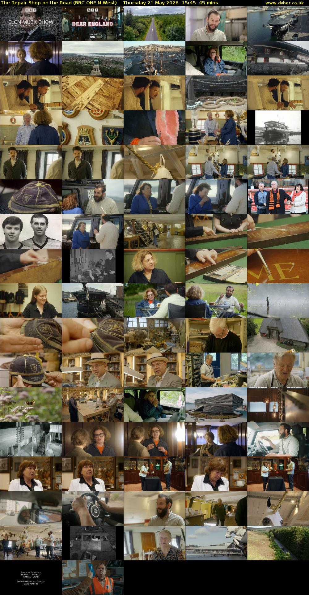 The Repair Shop on the Road (BBC ONE N West) Thursday 21 May 2026 15:45 - 16:30
