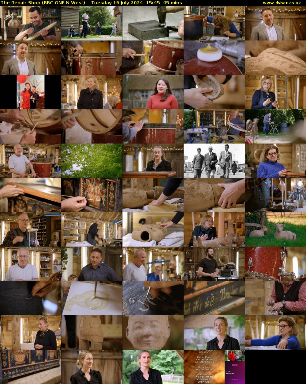 The Repair Shop (BBC ONE N West) Tuesday 16 July 2024 15:45 - 16:30