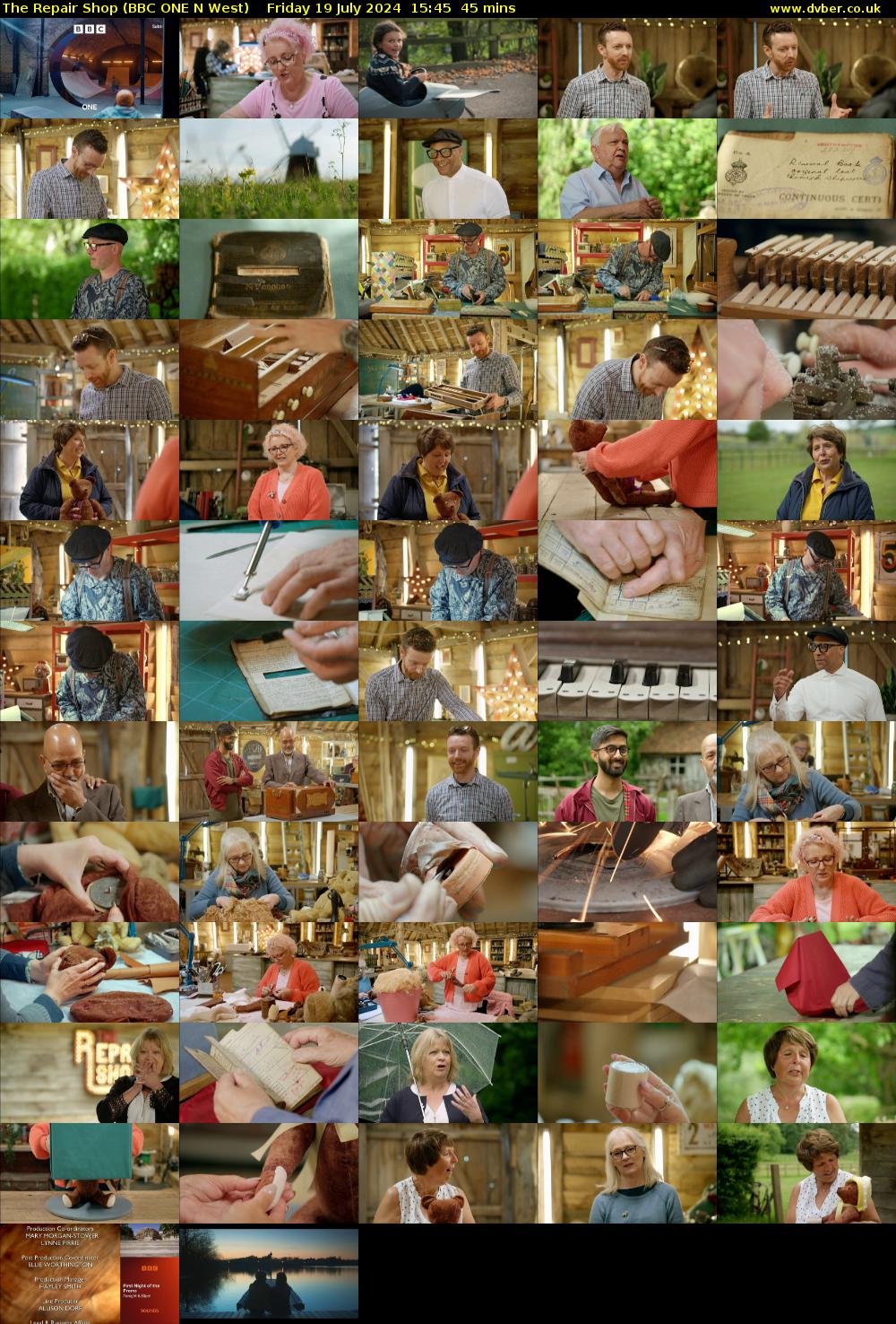 The Repair Shop (BBC ONE N West) Friday 19 July 2024 15:45 - 16:30