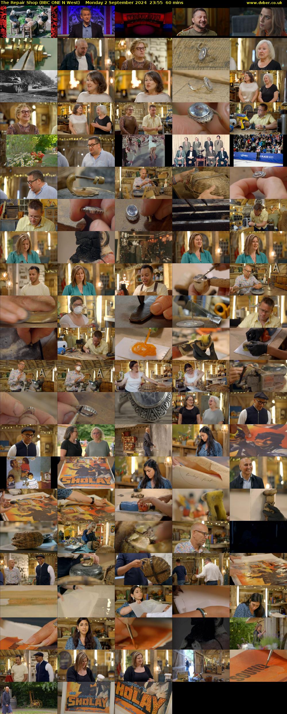 The Repair Shop (BBC ONE N West) Monday 2 September 2024 23:55 - 00:55
