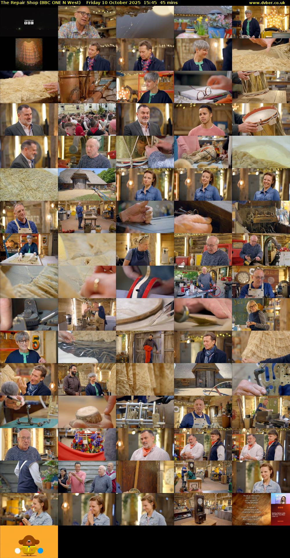 The Repair Shop (BBC ONE N West) Friday 10 October 2025 15:45 - 16:30