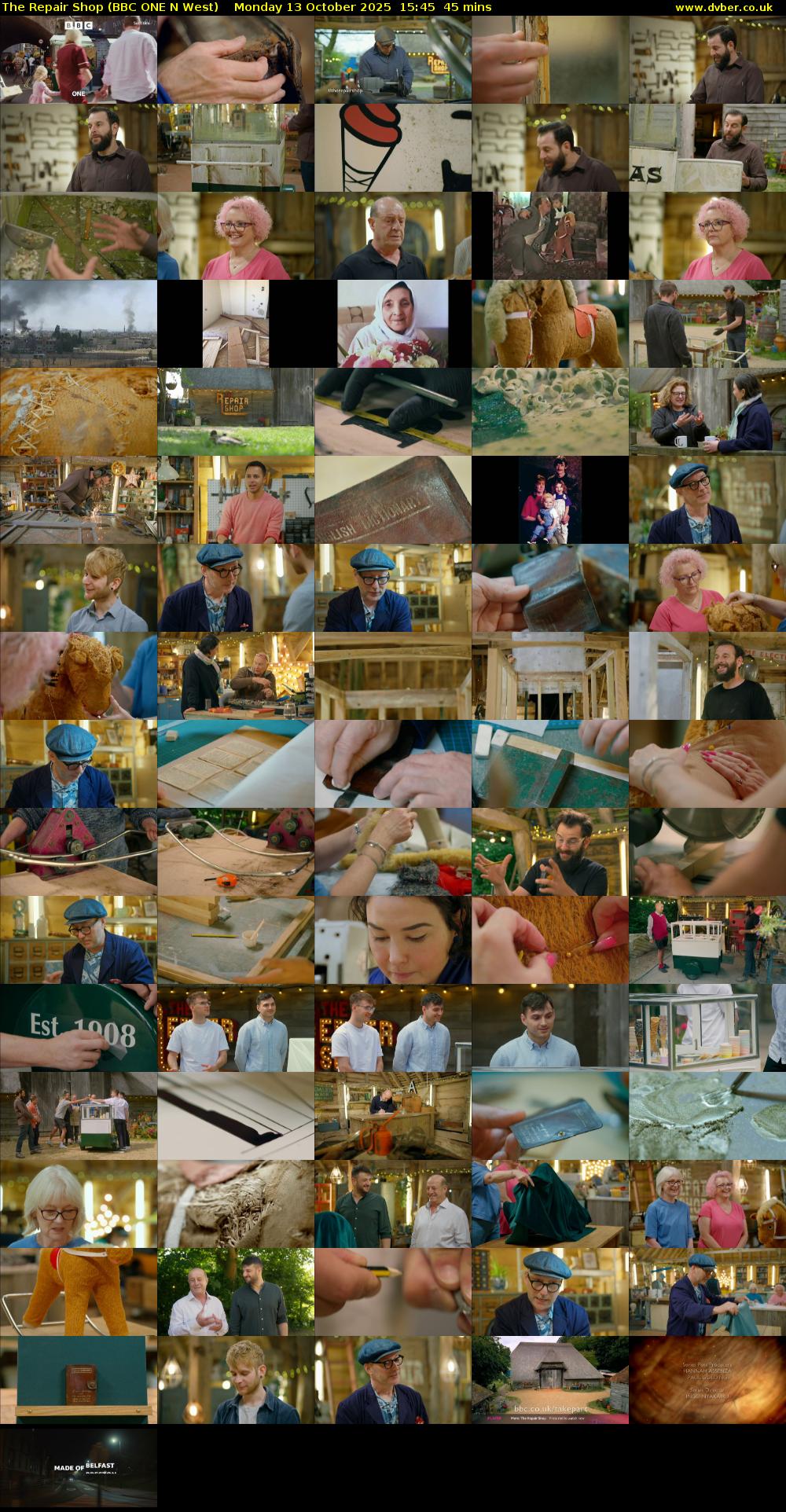 The Repair Shop (BBC ONE N West) Monday 13 October 2025 15:45 - 16:30